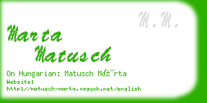 marta matusch business card